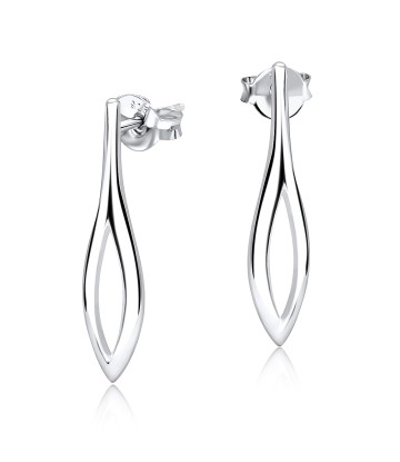 Contemporary Style Drop Silver Earring STS-3378